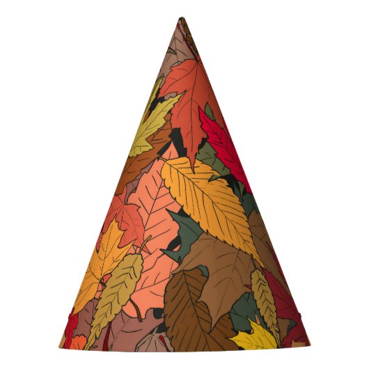 Colorful autumn leaves partyhütchen (Vorderseite)