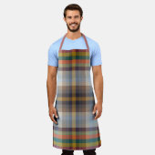 Colorful Autumn Winter Colored Checkered Pattern Schürze (Getragen)