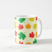 Colorful Autumnal Leafs - Nature Pattern Kaffeetasse (VorderseiteRechts)