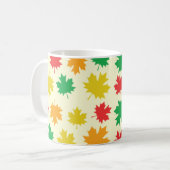 Colorful Autumnal Leafs - Nature Pattern Kaffeetasse (Vorderseite Links)