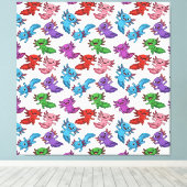 Colorful_Axolotl_Friends_Seamless_Pattern Leinwanddruck (Insitu (Holzboden))
