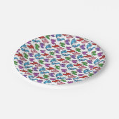 Colorful_Axolotl_Friends_Seamless_Pattern Pappteller (Schrägansicht)