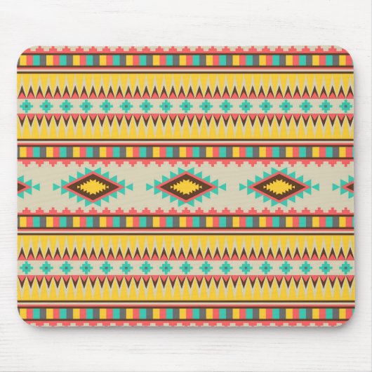 Colorful Aztec Tribal Native American Diamonds Mousepad (Vorne)