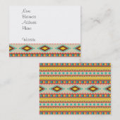 Colorful Aztec Tribal Native American Diamonds Visitenkarte (Vorne/Hinten)