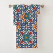 Colorful Azulejos Pattern Badhandtuch Set (Insitu)
