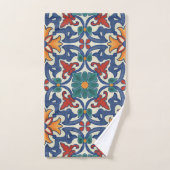 Colorful Azulejos Pattern Badhandtuch Set (Handtuch)