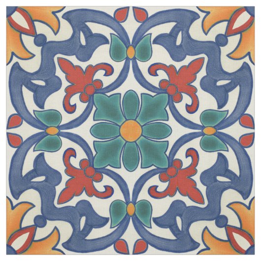 Colorful Azulejos Pattern Stoff (Muster)
