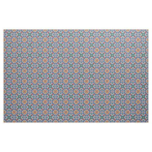 Colorful Azulejos Pattern Stoff (Yard (91,4 cm))