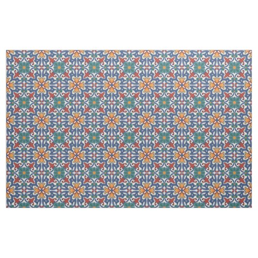 Colorful Azulejos Pattern Stoff (Fat Quarter (45,7 x 55,9 cm))