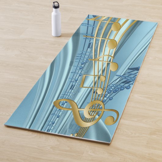 Colorful Baby blue Musical Notes Yogamatte (Beispiel)