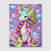 Colorful Baby Dragon Magnetkarte (Vorderseite)