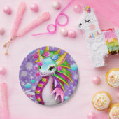 Colorful Baby Dragon Pappteller (Party)
