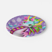 Colorful Baby Dragon Pappteller (Schrägansicht)