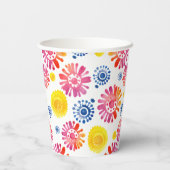 Colorful Baby Dusche Mexican Fiesta Pappbecher (Rückseite)