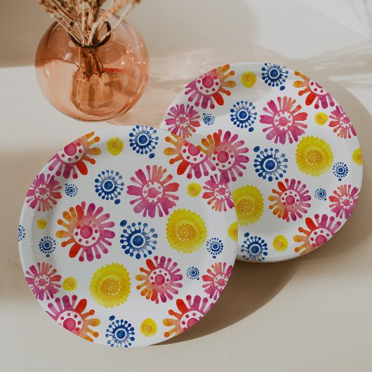 Colorful Baby Dusche Mexican Fiesta Pappteller