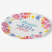 Colorful Baby Dusche Mexican Fiesta Pappteller (Schrägansicht)