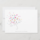 Colorful Baby Dusche Regenschirm Einladung (Rückseite)