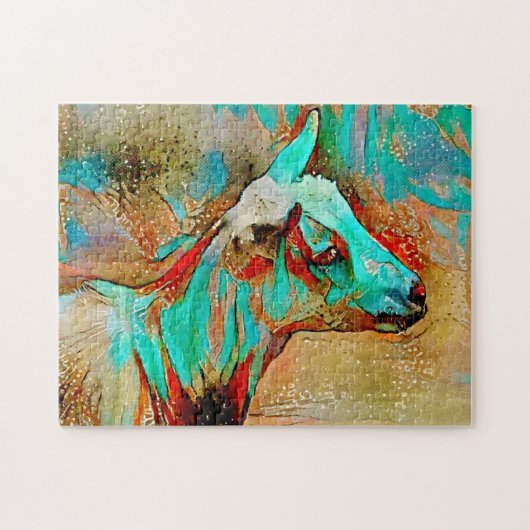 Colorful Baby Goat Art Puzzle (Horizontal)
