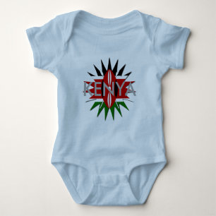 Colorful Baby Kids Kenya Hakuna Matata Flag Strampler