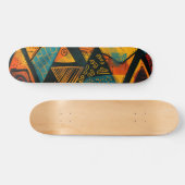 Colorful background with African motifs Skateboard (Horizontal)