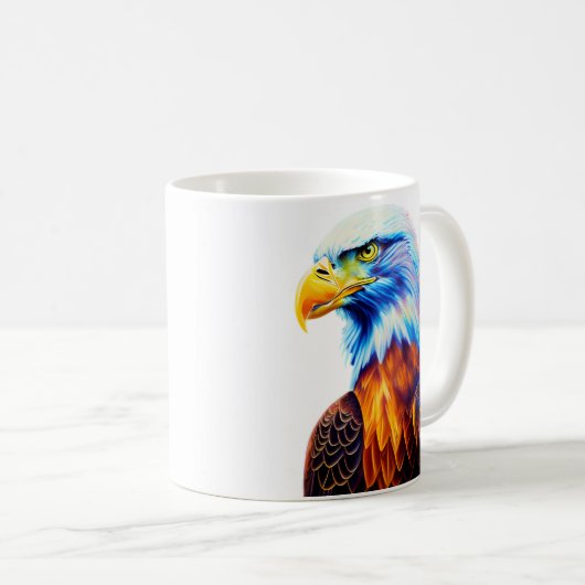 Colorful Bald Eagle Art Kaffeetasse (VorderseiteRechts)