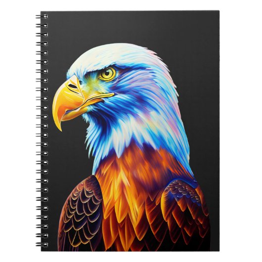 Colorful Bald Eagle Art Notizblock (Vorderseite)