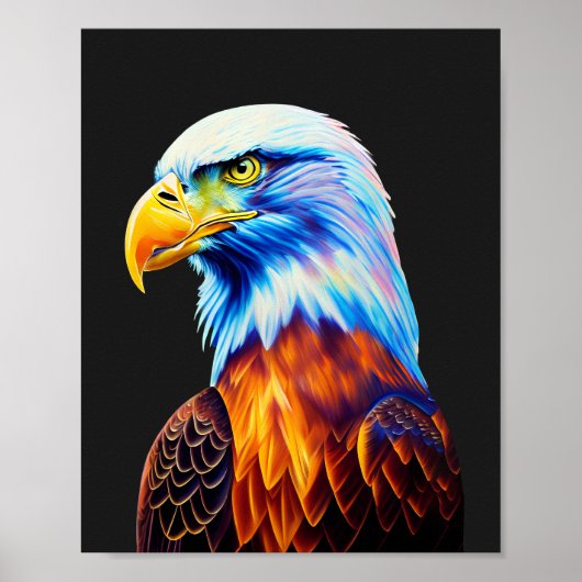 Colorful Bald Eagle Art Poster (Vorne)