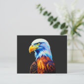Colorful Bald Eagle Art Postkarte (Stehend Vorderseite)
