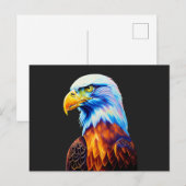 Colorful Bald Eagle Art Postkarte (Vorne/Hinten)