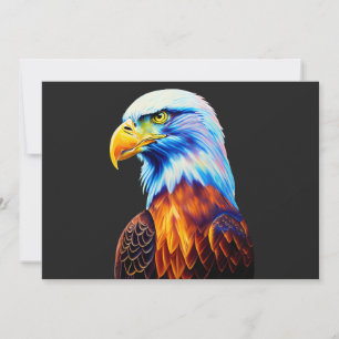 Colorful Bald Eagle Art Save The Date