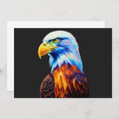 Colorful Bald Eagle Art Save The Date (Vorne/Hinten)