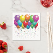 Colorful balloons and confetti falling serviette (Beispiel)