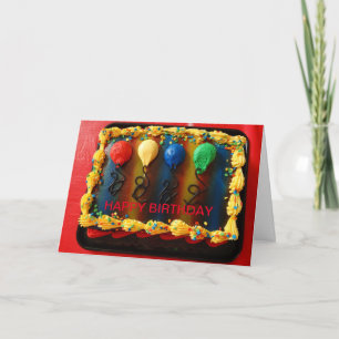 Colorful Balloons, Birthday Karte