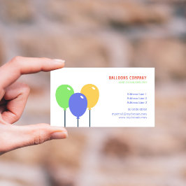 Colorful Balloons Business Card Visitenkarte