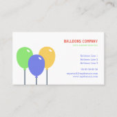 Colorful Balloons Business Card Visitenkarte (Vorderseite)