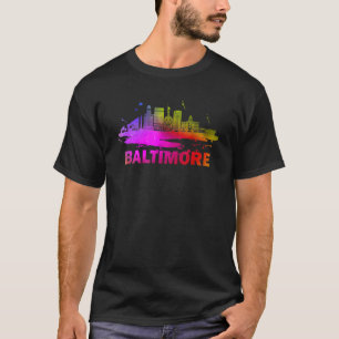 Colorful Baltimore City Souvenir Baltimore Sk T-Shirt
