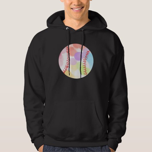 Colorful Baseball Baseball Player Hoodie (Vorderseite)