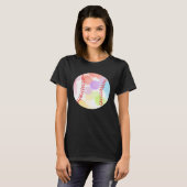 Colorful Baseball Baseball Player T-Shirt (Vorne ganz)