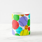 Colorful Baseball Pattern Coffee Mug Kaffeetasse (Mittel)