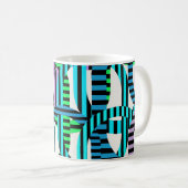 Colorful Bauhaus Geometric Pattern  Kaffeetasse (VorderseiteRechts)