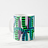 Colorful Bauhaus Geometric Pattern  Kaffeetasse (Vorderseite Links)