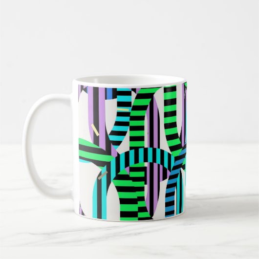 Colorful Bauhaus Geometric Pattern  Kaffeetasse (Links)