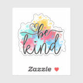 Colorful Be Kind Paint Splash Custom-cut Aufkleber (Blatt)
