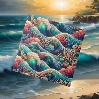 Colorful Beach House | Relaxing Coral Reef Decor Fliese