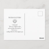 Colorful Beach Huts Ocean Reflection Coastal Postkarte (Rückseite)