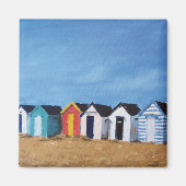 Colorful Beach Huts Southwold Suffolk Seaside  Magnet (Vorne)