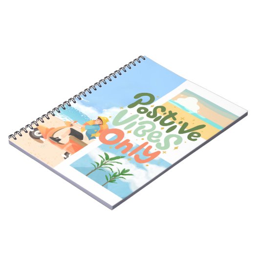Colorful Beach Notebook - Positive Vibes Notizblock (Linke Seite)