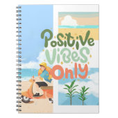 Colorful Beach Notebook - Positive Vibes Notizblock (Vorderseite)
