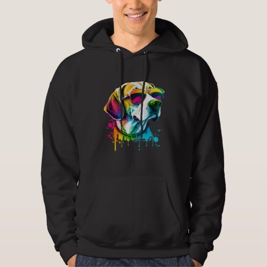 Colorful Beagle Pop Dog Dad Mom Dog   2 Hoodie (Vorderseite)