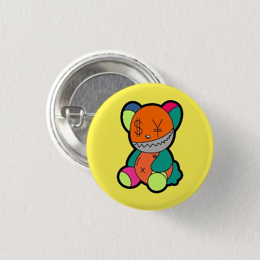Colorful bear button (Vorne & Hinten)